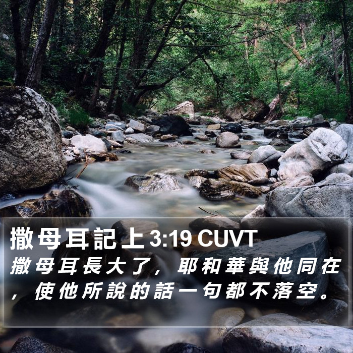 撒 母 耳 記 上 3:19 CUVT Bible Study