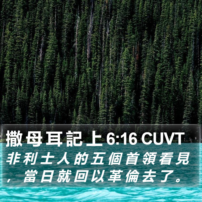 撒 母 耳 記 上 6:16 CUVT Bible Study