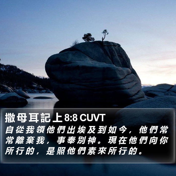 撒 母 耳 記 上 8:8 CUVT Bible Study