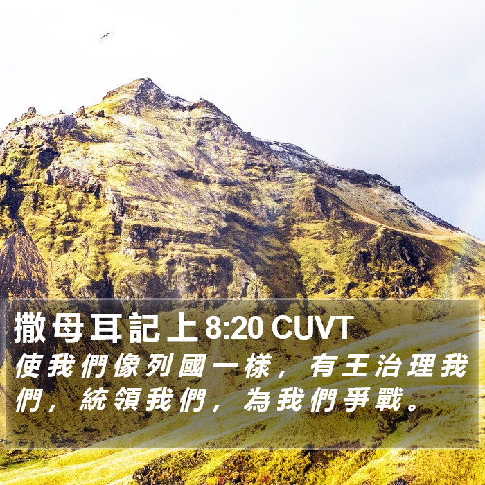 撒 母 耳 記 上 8:20 CUVT Bible Study