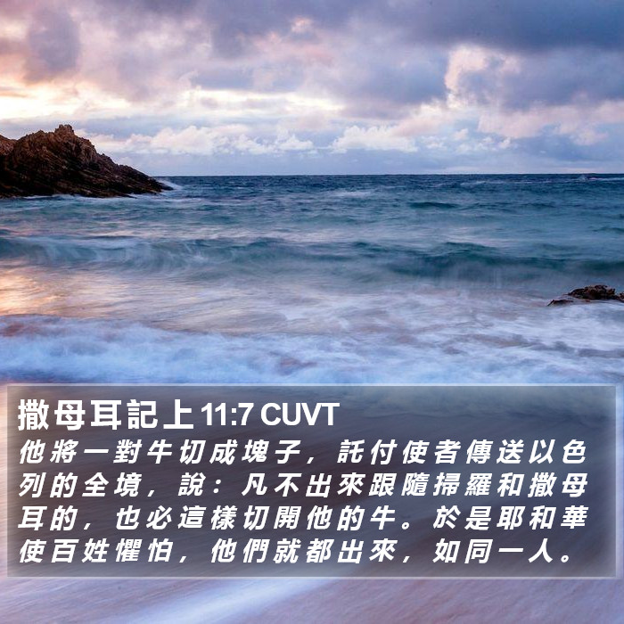 撒 母 耳 記 上 11:7 CUVT Bible Study