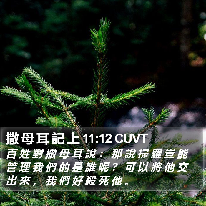 撒 母 耳 記 上 11:12 CUVT Bible Study