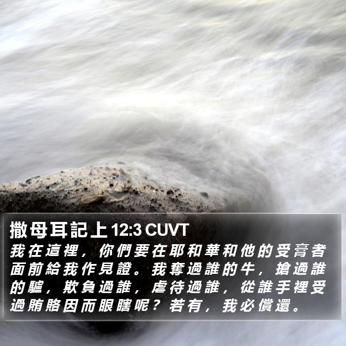 撒 母 耳 記 上 12:3 CUVT Bible Study