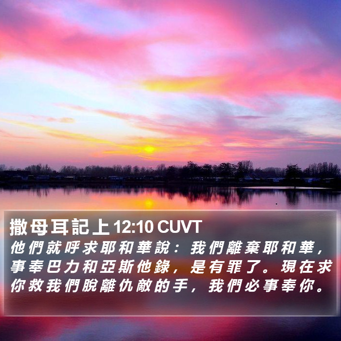 撒 母 耳 記 上 12:10 CUVT Bible Study