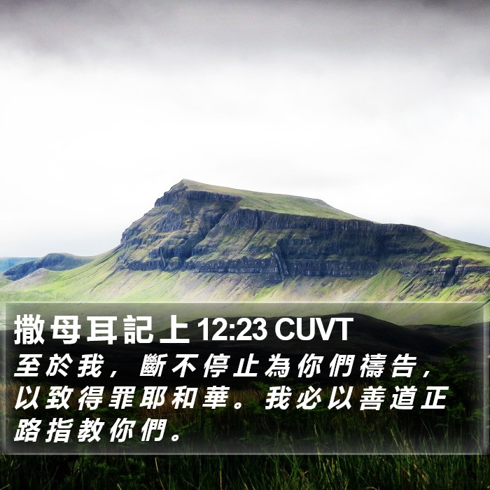 撒 母 耳 記 上 12:23 CUVT Bible Study