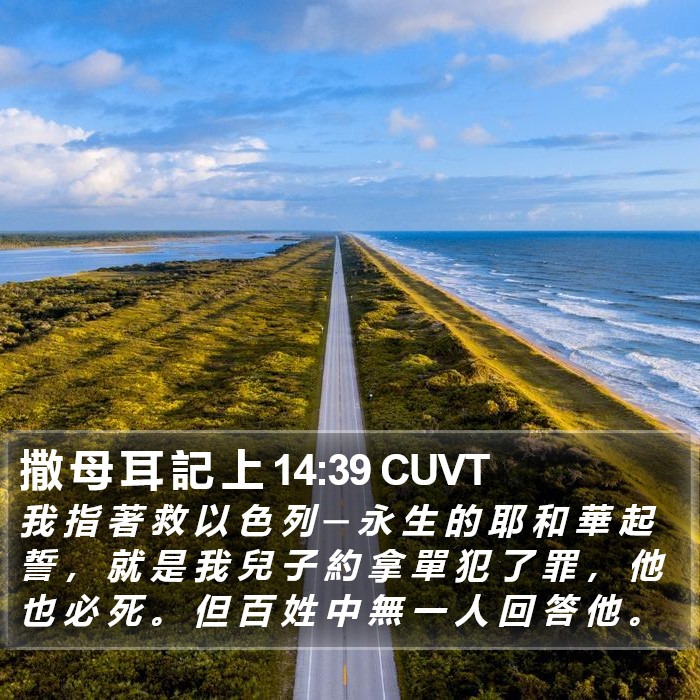 撒 母 耳 記 上 14:39 CUVT Bible Study