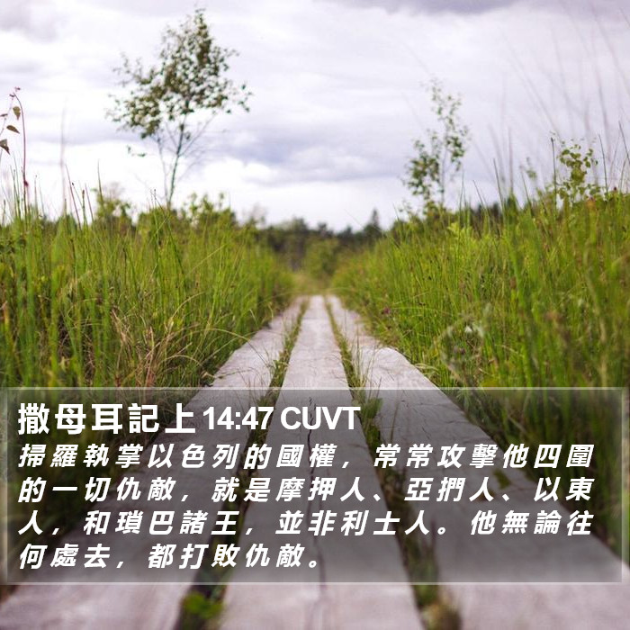 撒 母 耳 記 上 14:47 CUVT Bible Study