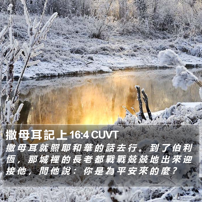 撒 母 耳 記 上 16:4 CUVT Bible Study