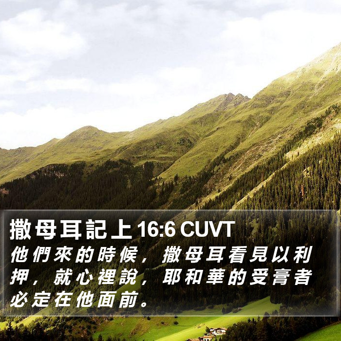 撒 母 耳 記 上 16:6 CUVT Bible Study