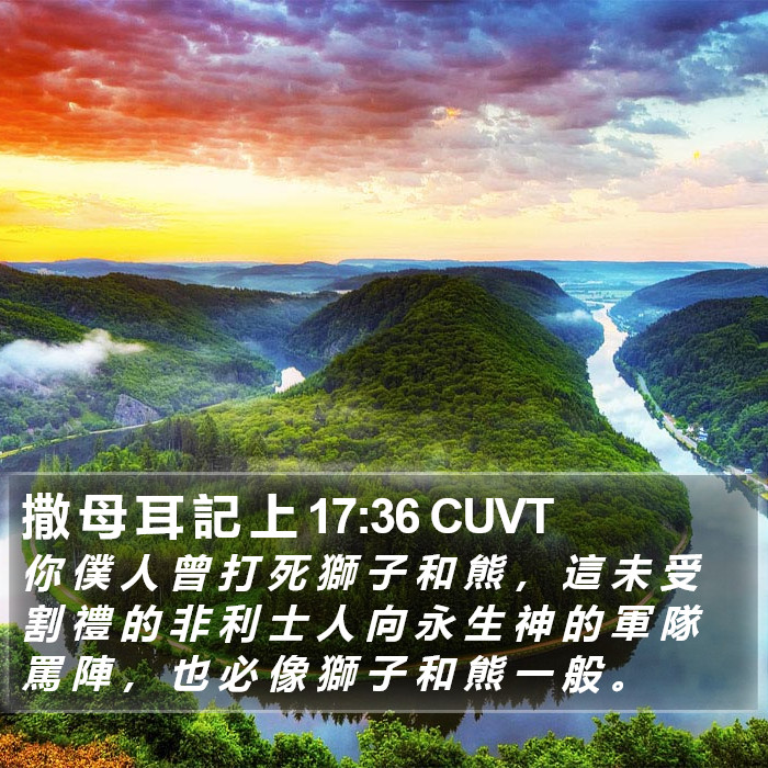 撒 母 耳 記 上 17:36 CUVT Bible Study