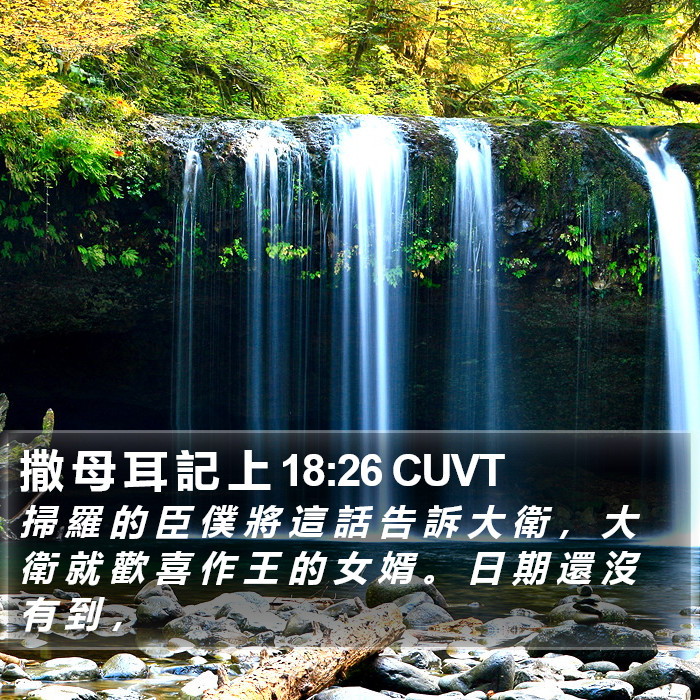 撒 母 耳 記 上 18:26 CUVT Bible Study