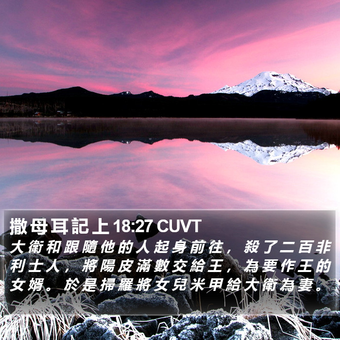 撒 母 耳 記 上 18:27 CUVT Bible Study