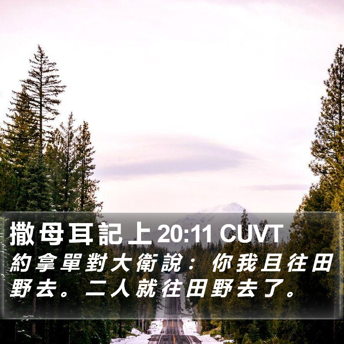 撒 母 耳 記 上 20:11 CUVT Bible Study