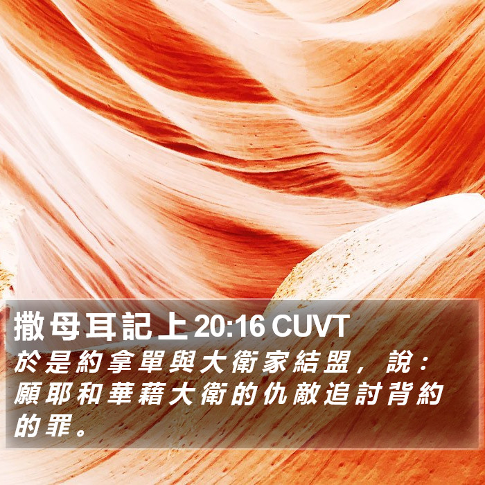 撒 母 耳 記 上 20:16 CUVT Bible Study