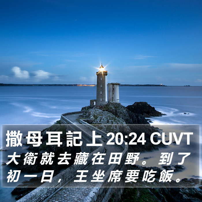 撒 母 耳 記 上 20:24 CUVT Bible Study