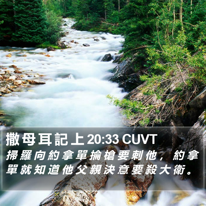 撒 母 耳 記 上 20:33 CUVT Bible Study