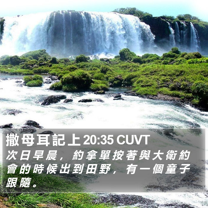 撒 母 耳 記 上 20:35 CUVT Bible Study