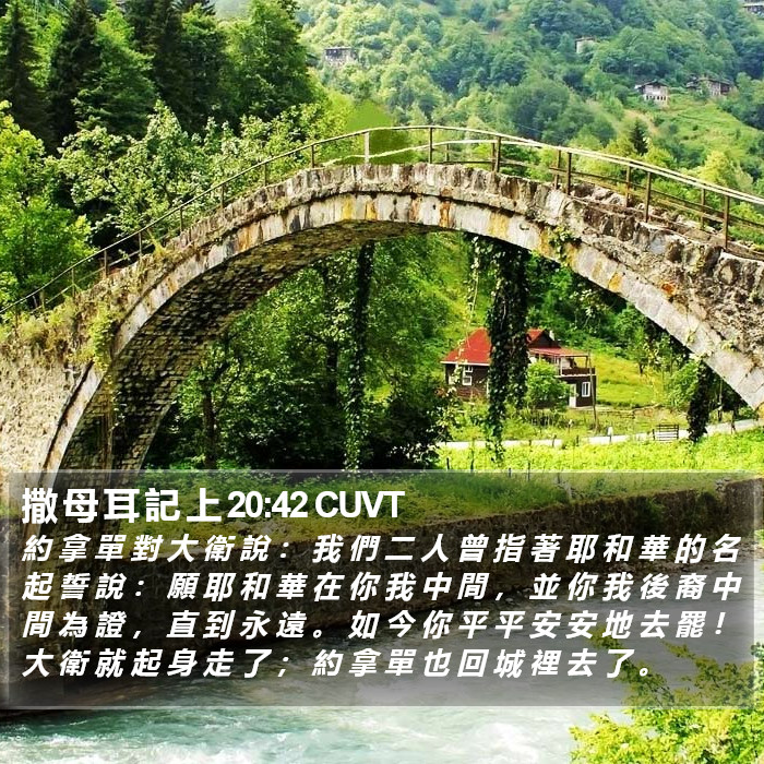 撒 母 耳 記 上 20:42 CUVT Bible Study