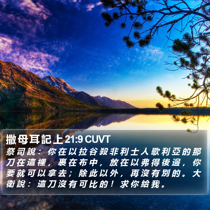 撒 母 耳 記 上 21:9 CUVT Bible Study