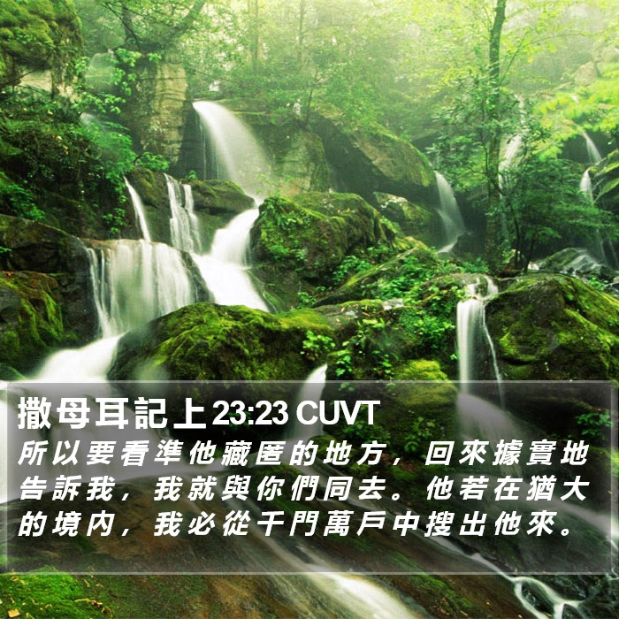 撒 母 耳 記 上 23:23 CUVT Bible Study