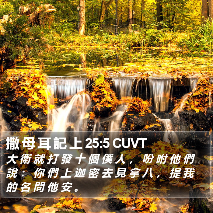 撒 母 耳 記 上 25:5 CUVT Bible Study