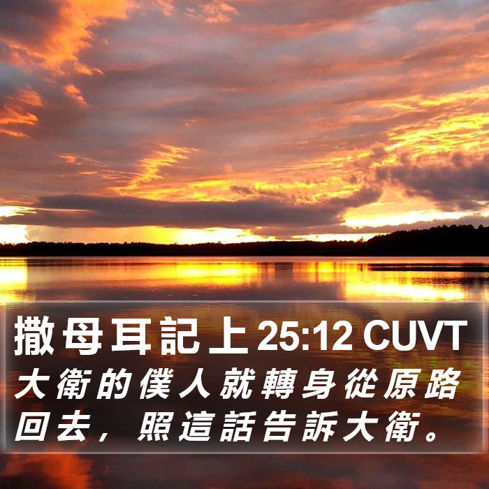 撒 母 耳 記 上 25:12 CUVT Bible Study