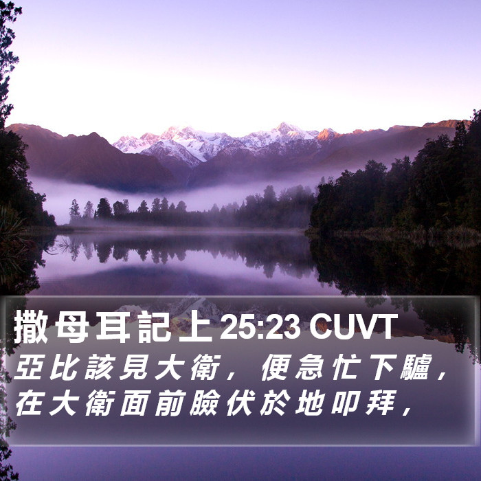 撒 母 耳 記 上 25:23 CUVT Bible Study