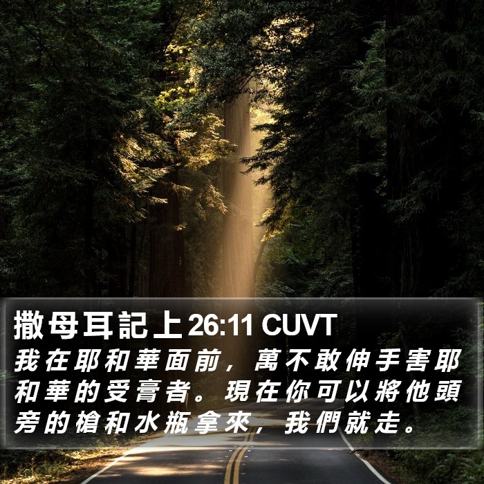 撒 母 耳 記 上 26:11 CUVT Bible Study