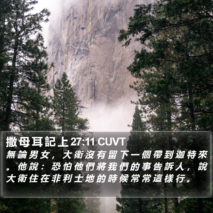 撒 母 耳 記 上 27:11 CUVT Bible Study