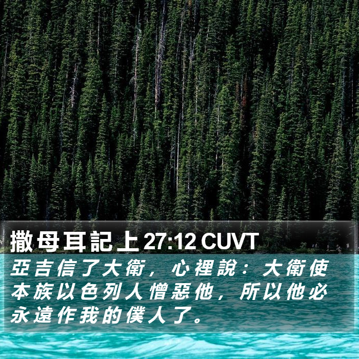 撒 母 耳 記 上 27:12 CUVT Bible Study