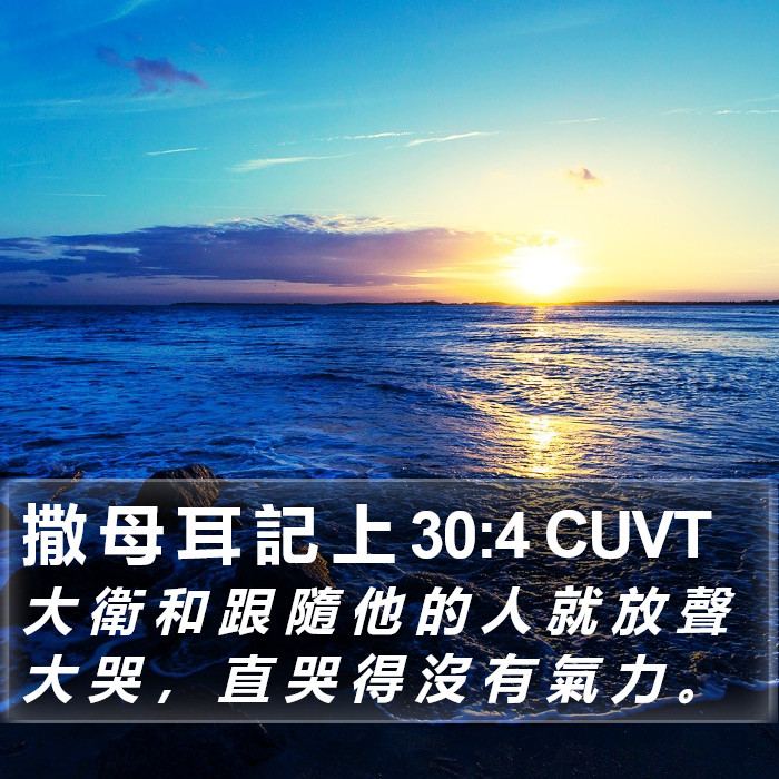 撒 母 耳 記 上 30:4 CUVT Bible Study