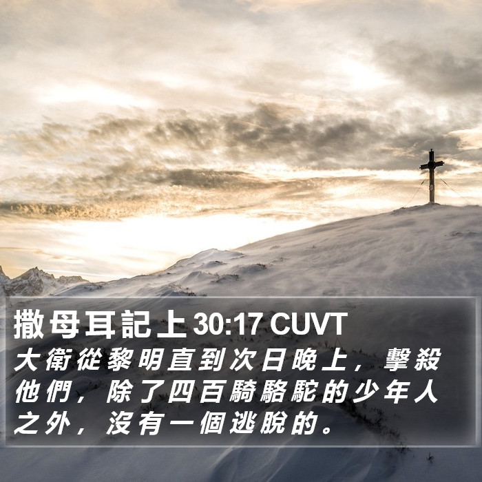 撒 母 耳 記 上 30:17 CUVT Bible Study