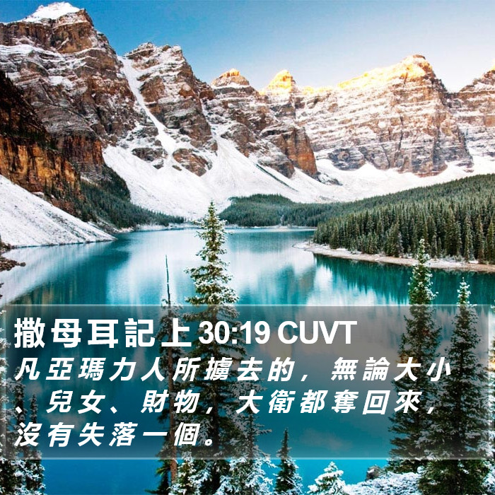 撒 母 耳 記 上 30:19 CUVT Bible Study