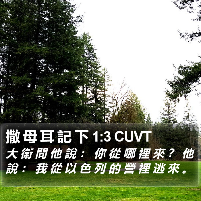 撒 母 耳 記 下 1:3 CUVT Bible Study