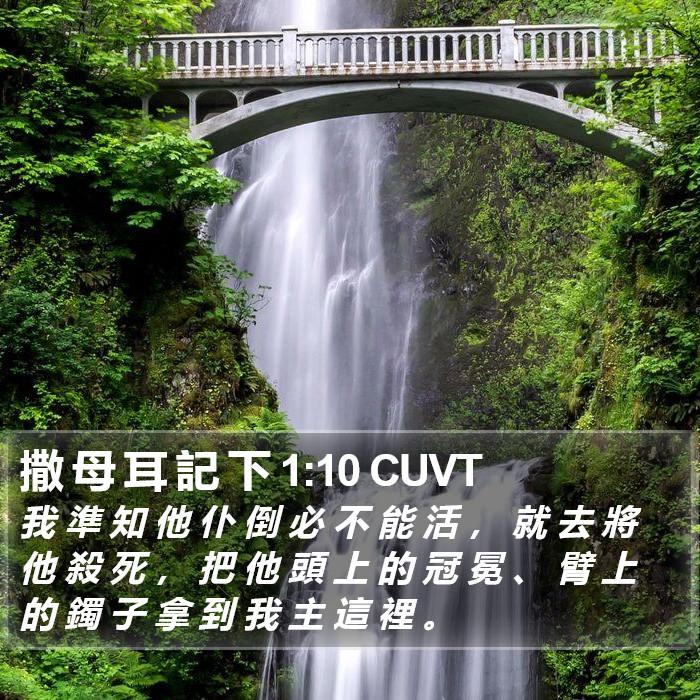 撒 母 耳 記 下 1:10 CUVT Bible Study