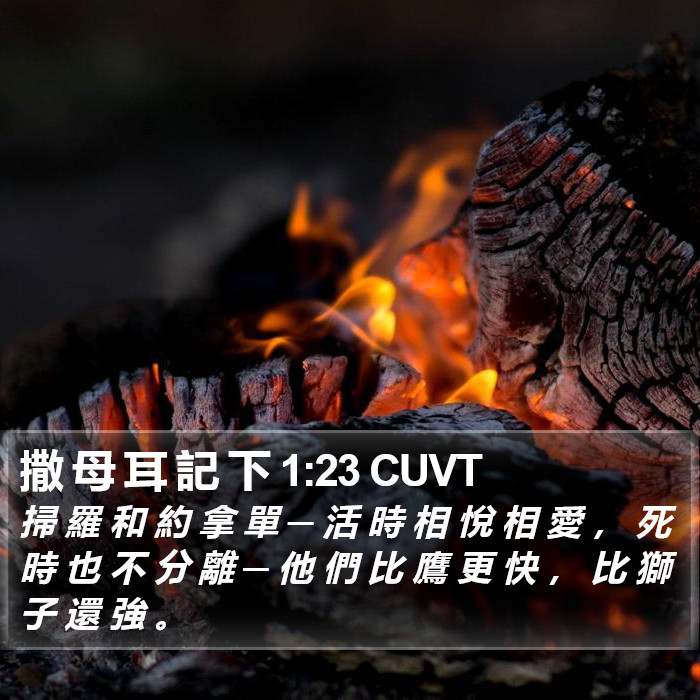 撒 母 耳 記 下 1:23 CUVT Bible Study