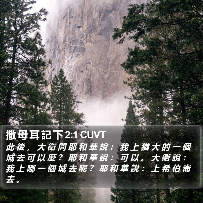 撒 母 耳 記 下 2:1 CUVT Bible Study