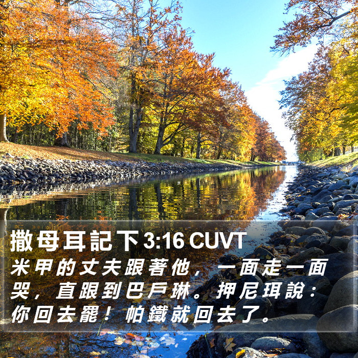 撒 母 耳 記 下 3:16 CUVT Bible Study