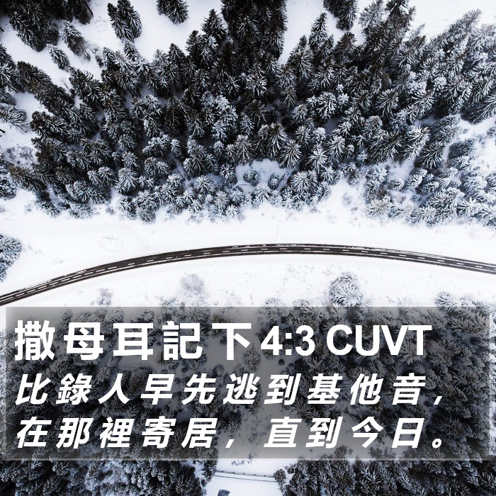 撒 母 耳 記 下 4:3 CUVT Bible Study