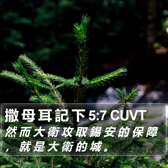 撒 母 耳 記 下 5:7 CUVT Bible Study