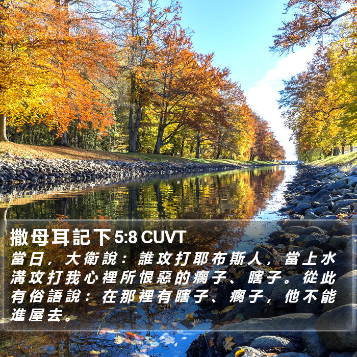 撒 母 耳 記 下 5:8 CUVT Bible Study