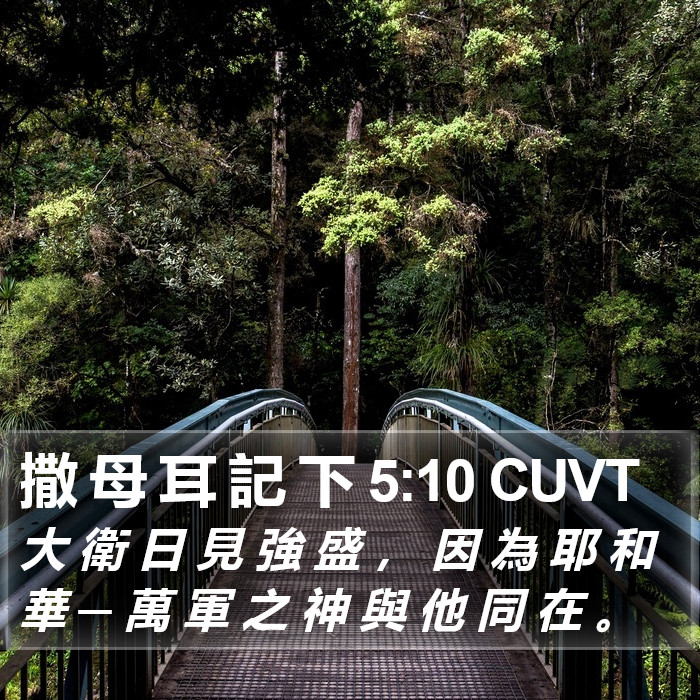 撒 母 耳 記 下 5:10 CUVT Bible Study