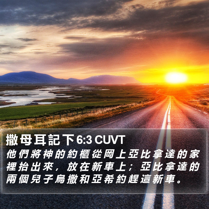 撒 母 耳 記 下 6:3 CUVT Bible Study