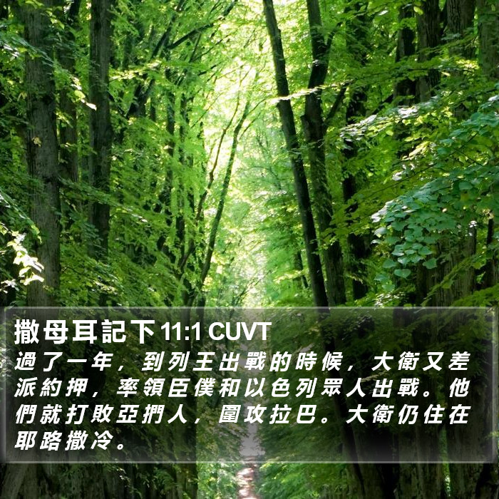 撒 母 耳 記 下 11:1 CUVT Bible Study