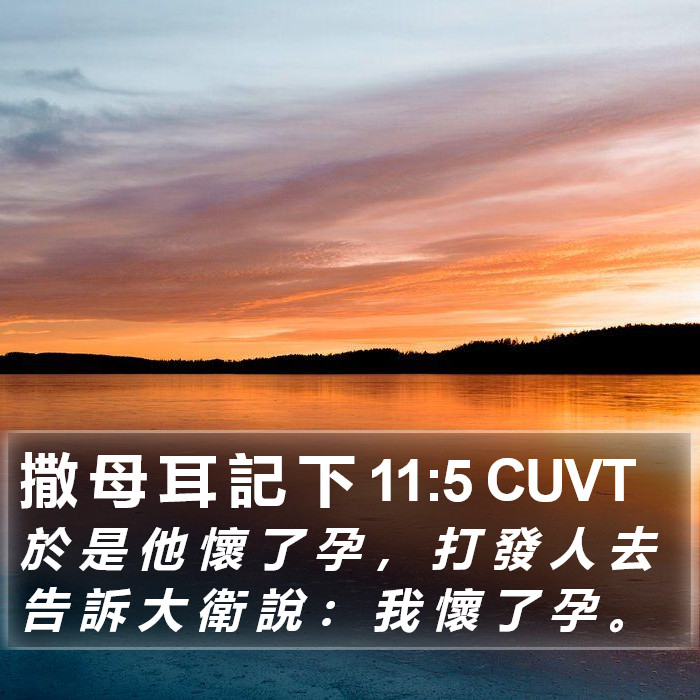 撒 母 耳 記 下 11:5 CUVT Bible Study