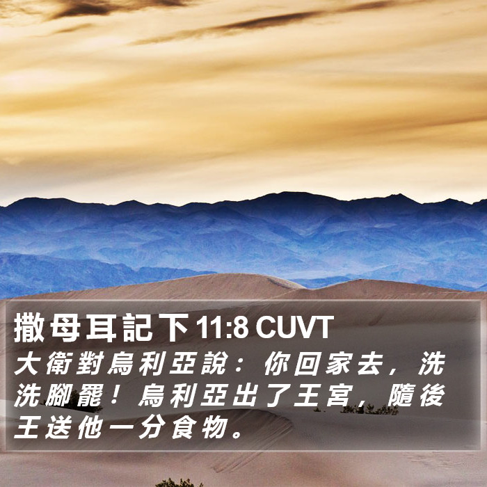 撒 母 耳 記 下 11:8 CUVT Bible Study