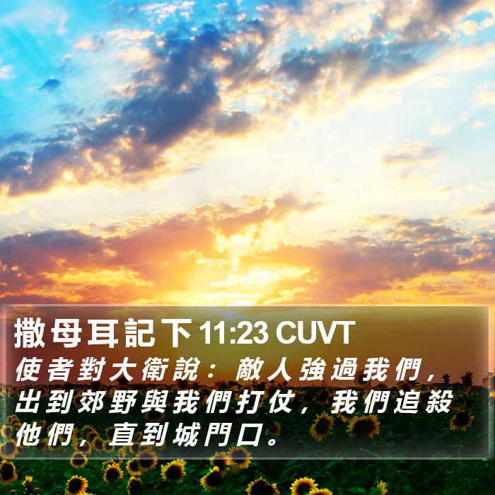 撒 母 耳 記 下 11:23 CUVT Bible Study