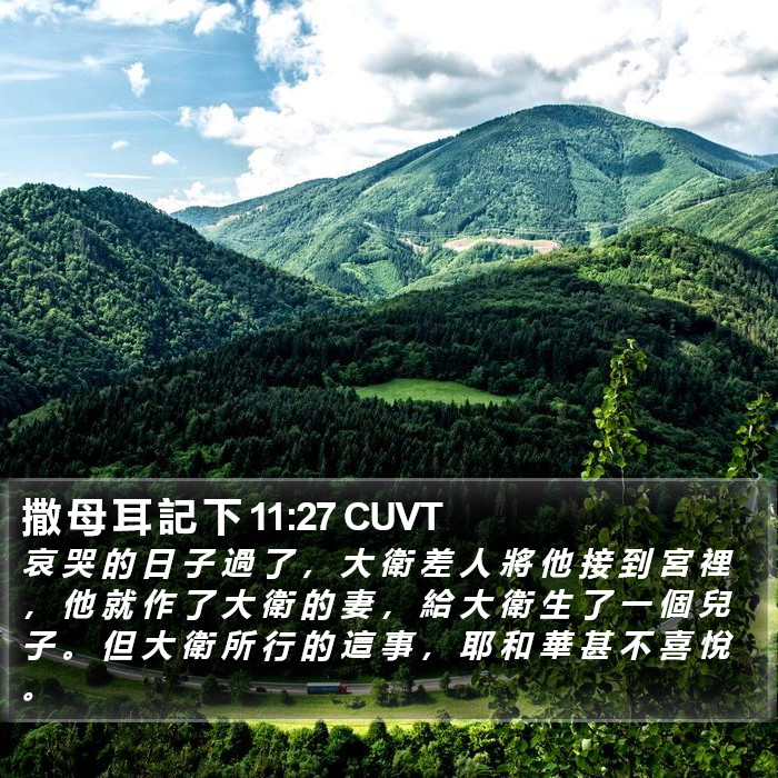 撒 母 耳 記 下 11:27 CUVT Bible Study