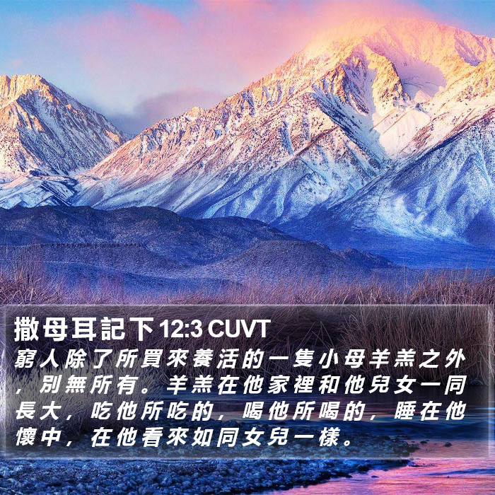 撒 母 耳 記 下 12:3 CUVT Bible Study