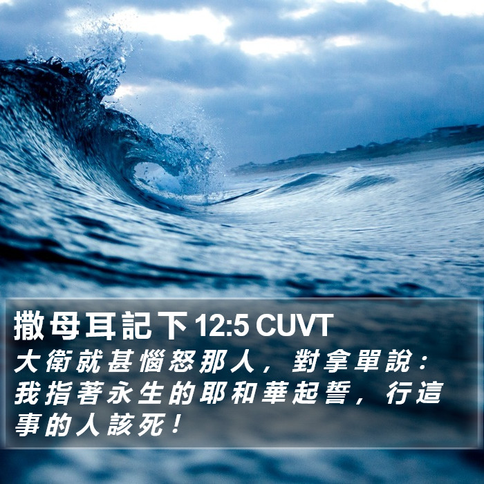 撒 母 耳 記 下 12:5 CUVT Bible Study